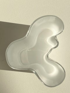 Vase vintage blanc 3030 Iittala d'Alvar Aalto Savoy signé à la main