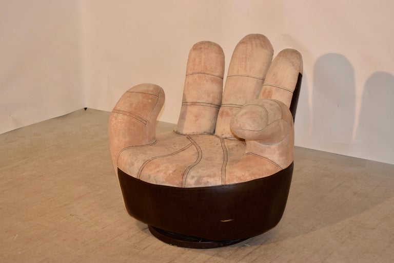 Vintage Hand Swivel Chair, circa 1980 at 1stDibs vintage hand shaped