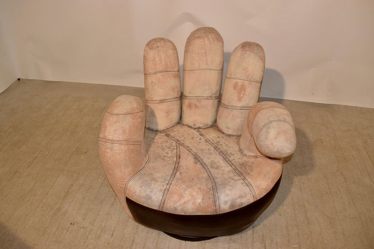 Vintage Hand Swivel Chair, circa 1980 at 1stDibs vintage hand shaped
