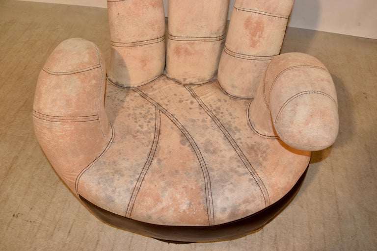 Vintage Hand Swivel Chair, circa 1980 at 1stDibs vintage hand shaped