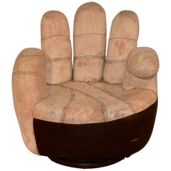 Vintage Hand Swivel Chair, circa 1980