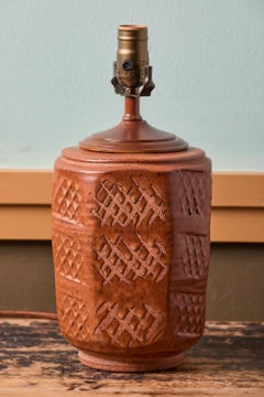 Vintage Hand-Thrown American Studio Pottery as Lamp