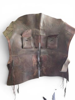Jambières de chasse vintage en cuir travaillées à la main, années 1950