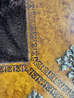 Vintage hand  tooled leather parchment book by Maitland Smith