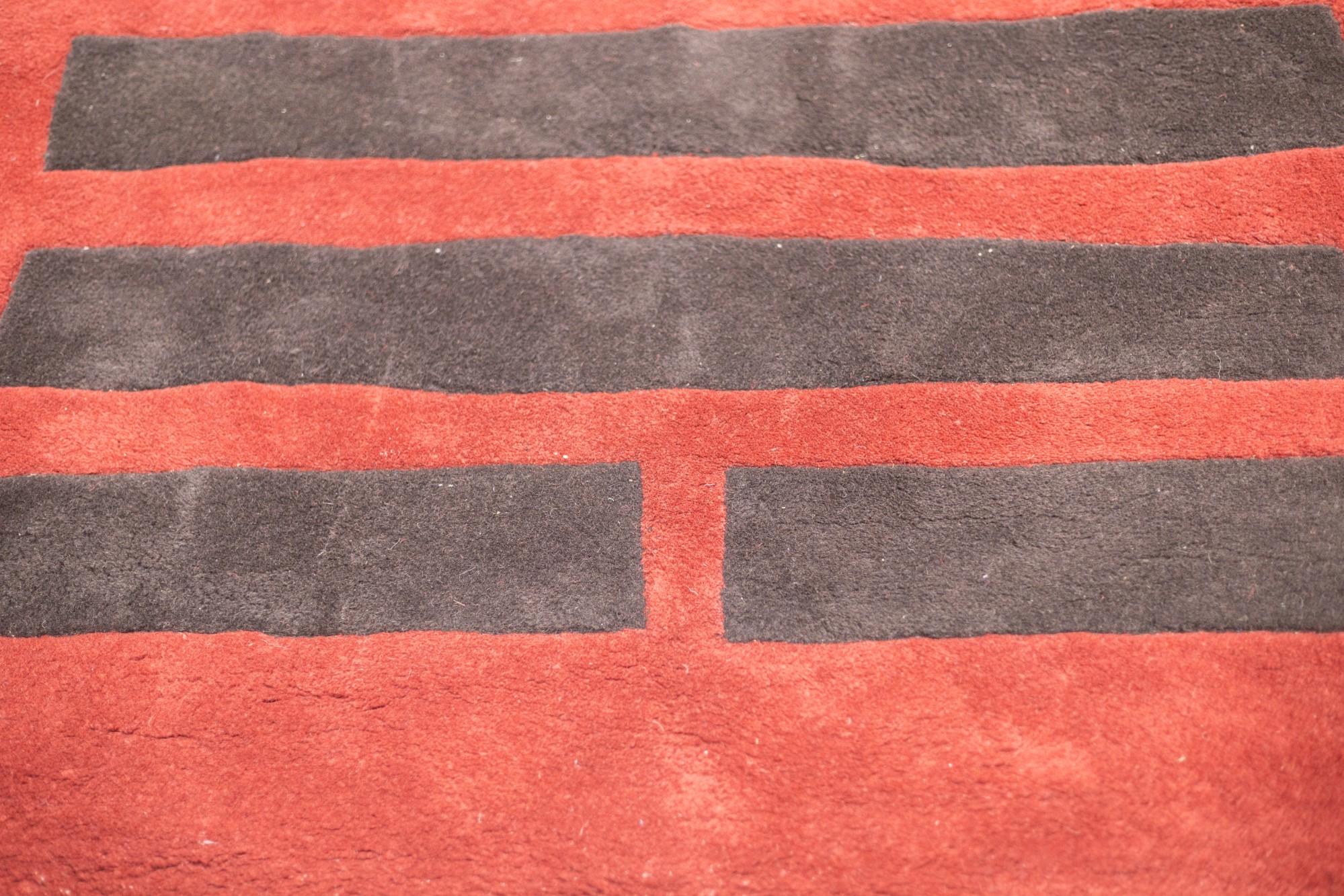 20th Century Vintage Hand Tuffted French Designer Rug 5'3