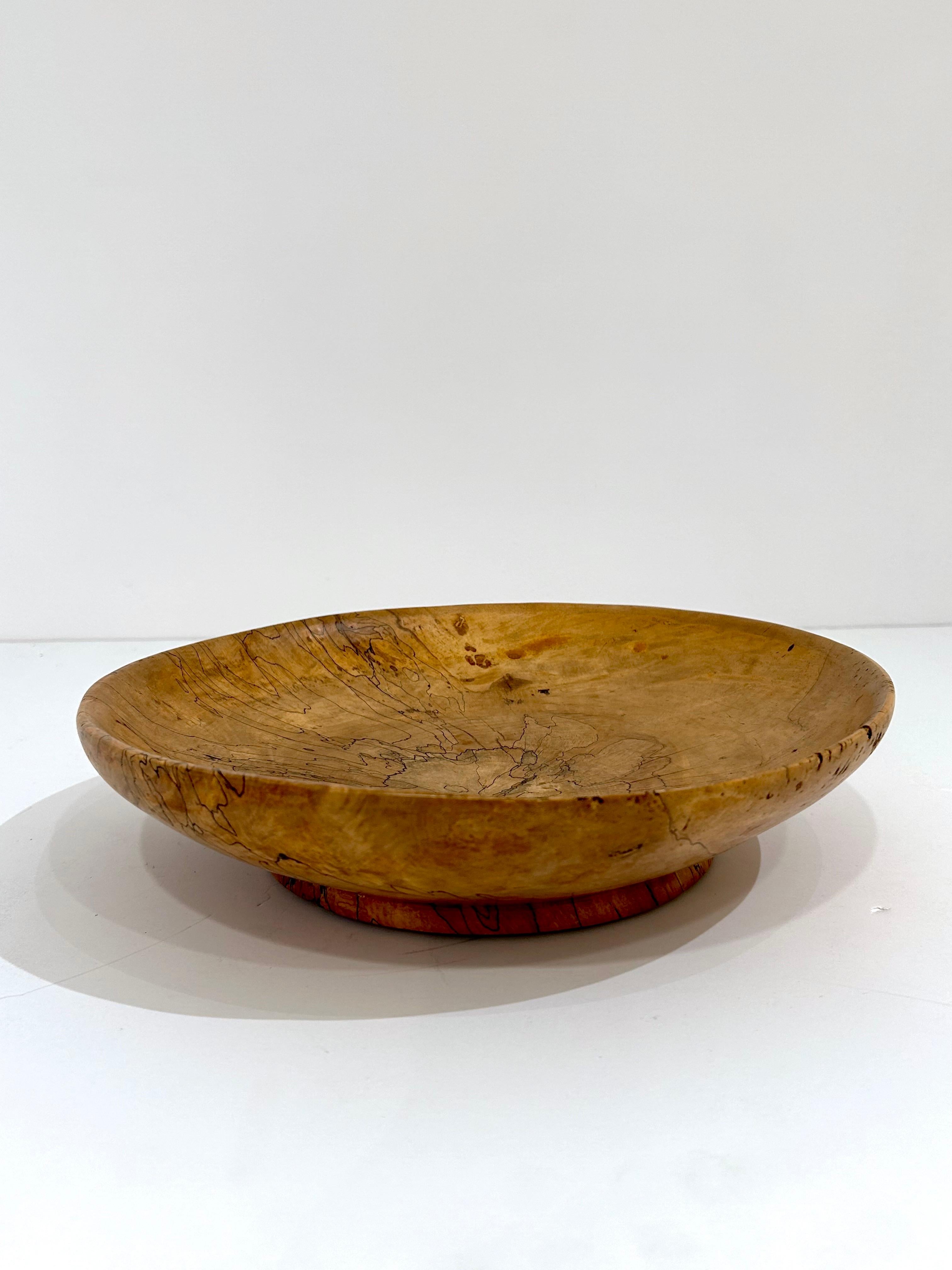 Vintage Hand-Turned Maple Centerpiece, circa 1960s.
