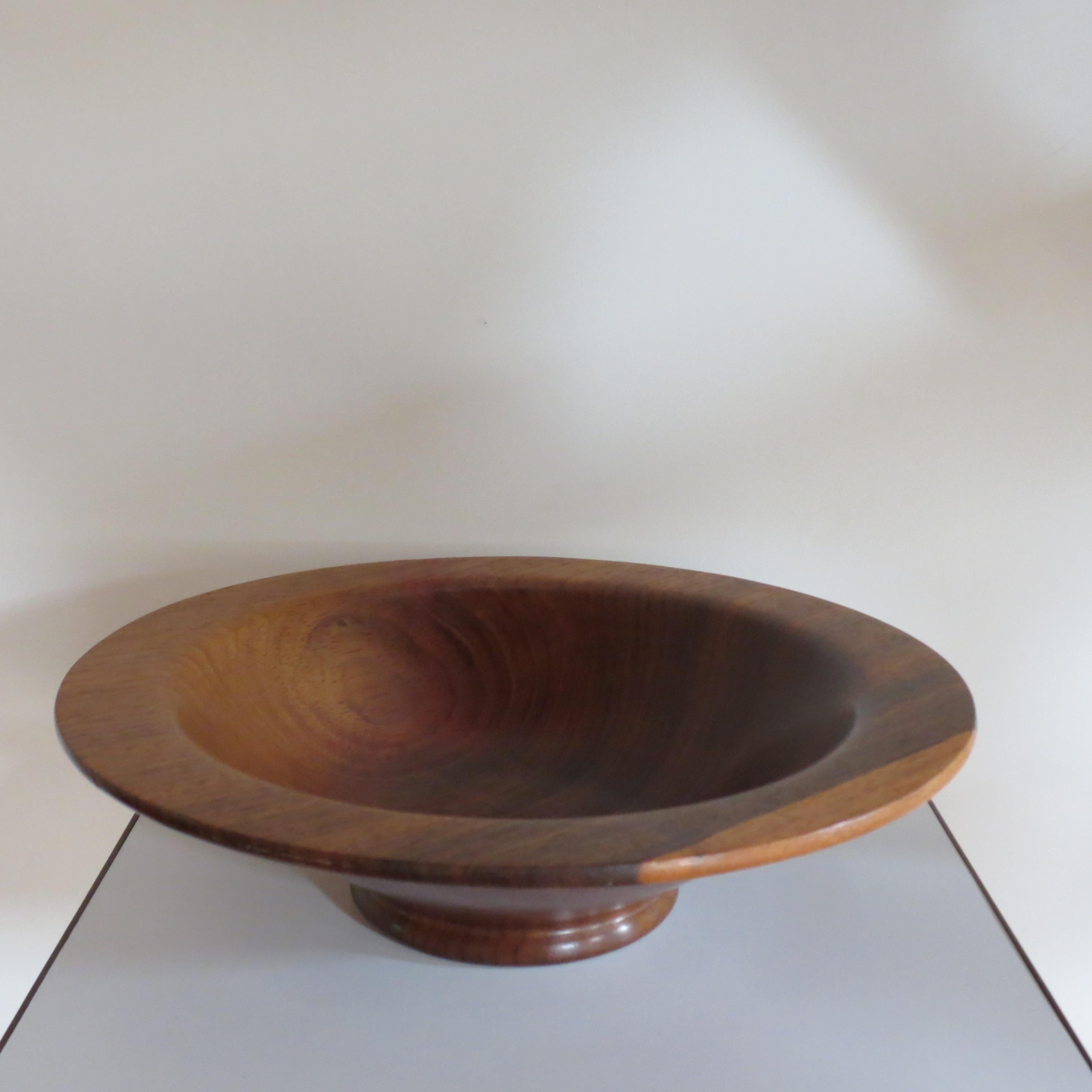 Vintage Hand Turned Padauk Wooden Bowl For Sale 6