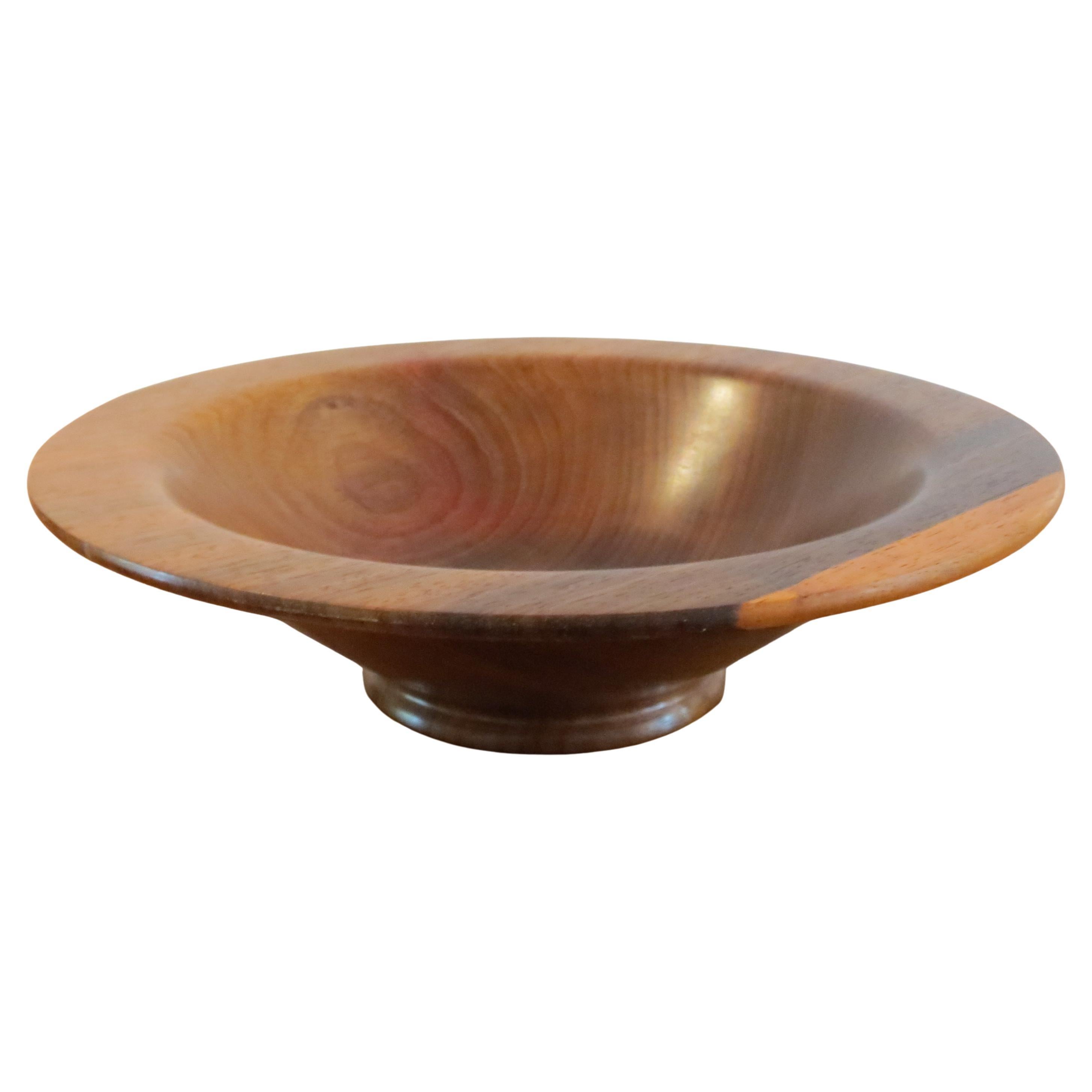 Cuenco vintage de madera de padauk torneada a mano