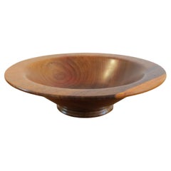 Cuenco vintage de madera de padauk torneada a mano