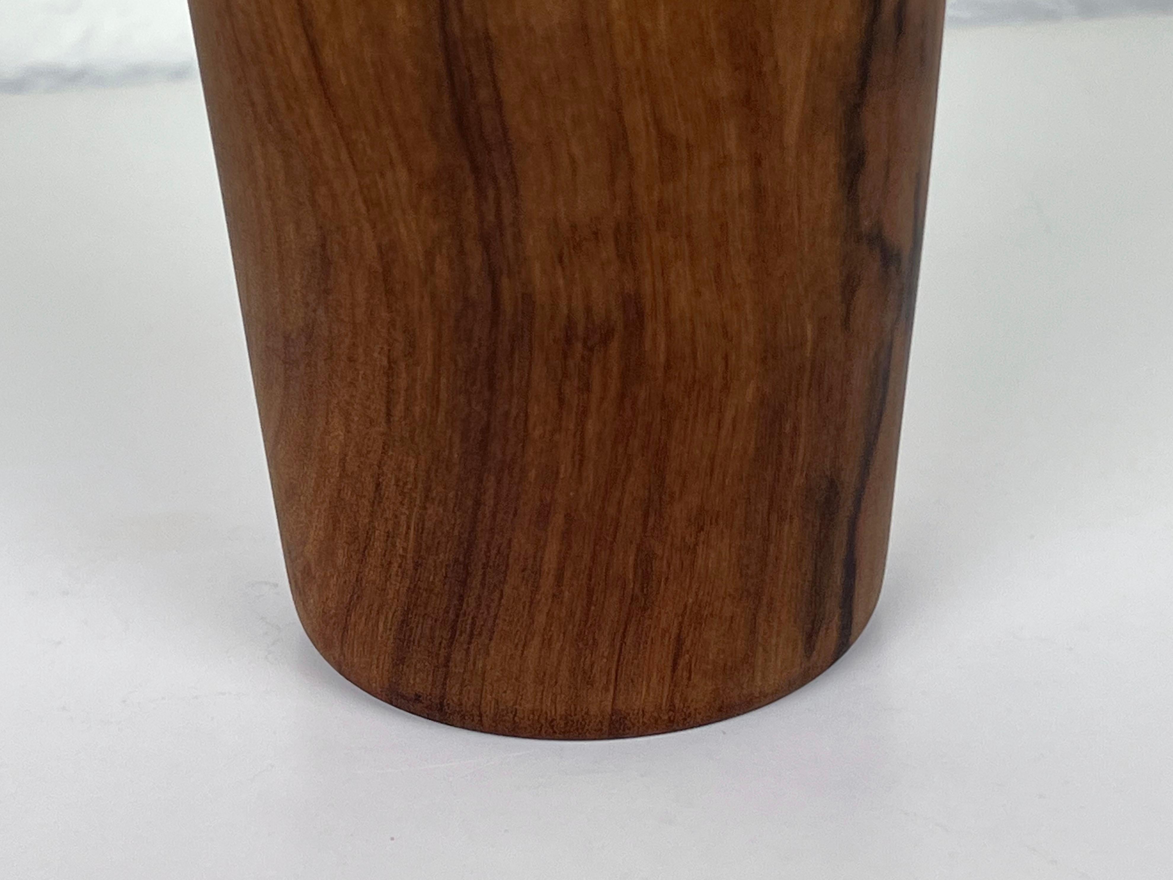 20th Century  Vintage Hand-Turned Solid Teak Wood Cup For Sale
