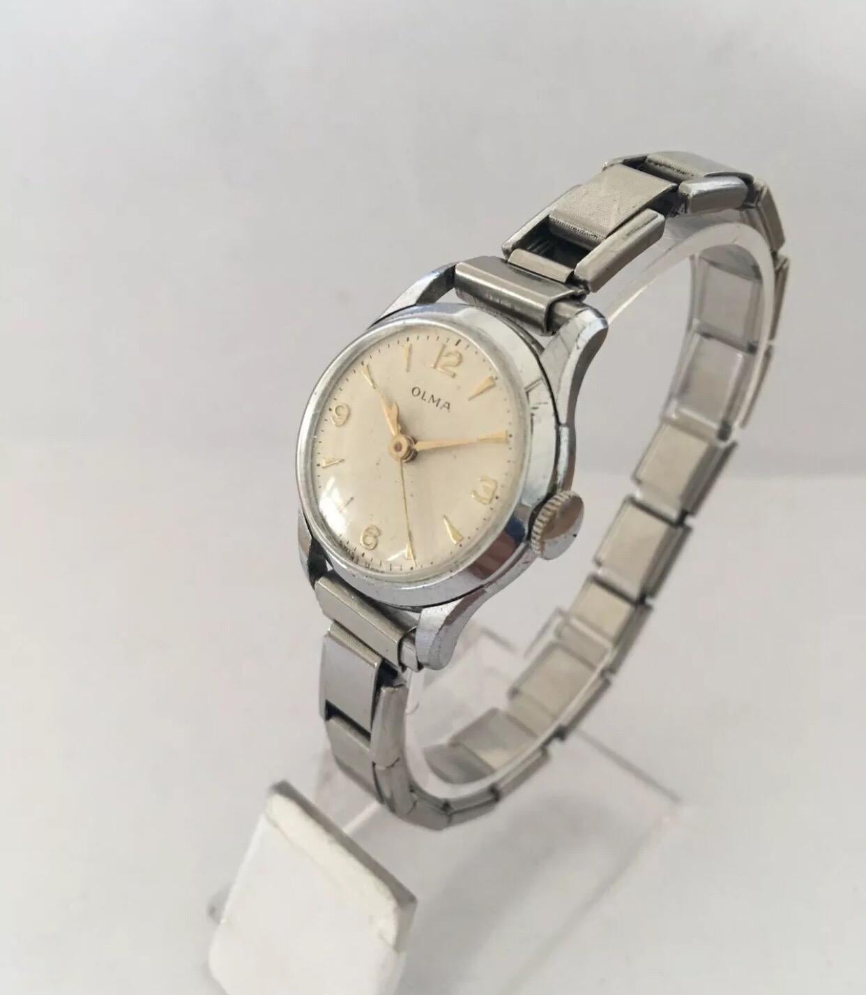 Vintage Hand-Winding Olma Swiss Made Ladies Wristwatch with Flexible Strap 5
