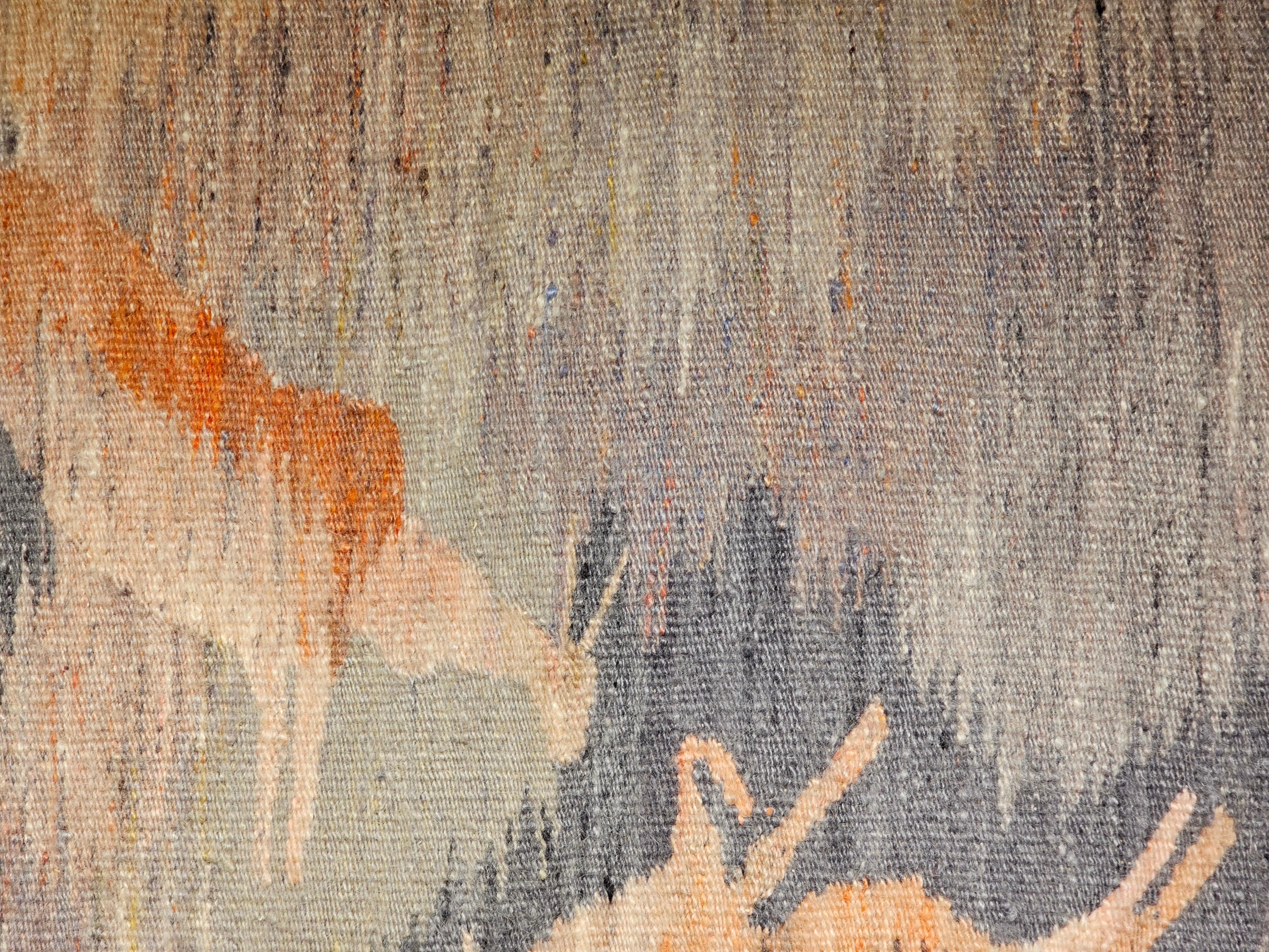 Handgewebter afrikanischer Mohair-Wandteppich aus Mohair, Vintage, Reflection in Teppich (Ende des 20. Jahrhunderts) im Angebot