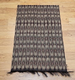 Vintage Hand Woven African Textile Wall Art in Chocolate, Brown, Burgundy, Ivory