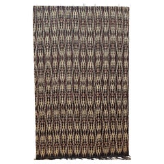 Vintage Hand Woven African Textile Wall Art in Chocolate, Brown, Burgundy, Ivory