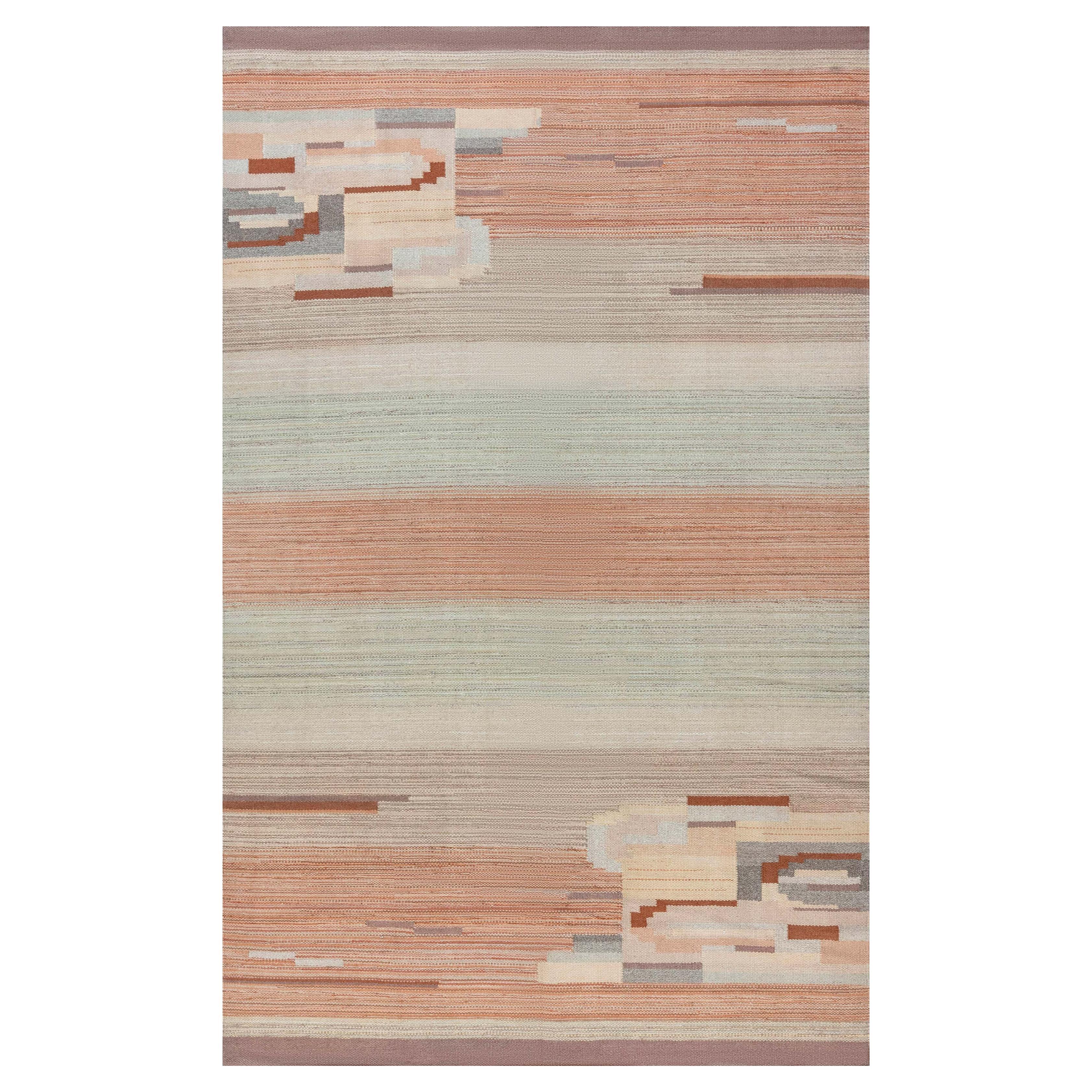 Doris Leslie Blau Collection Vintage Hand-Woven Art Deco Style Scandinavian  Rug