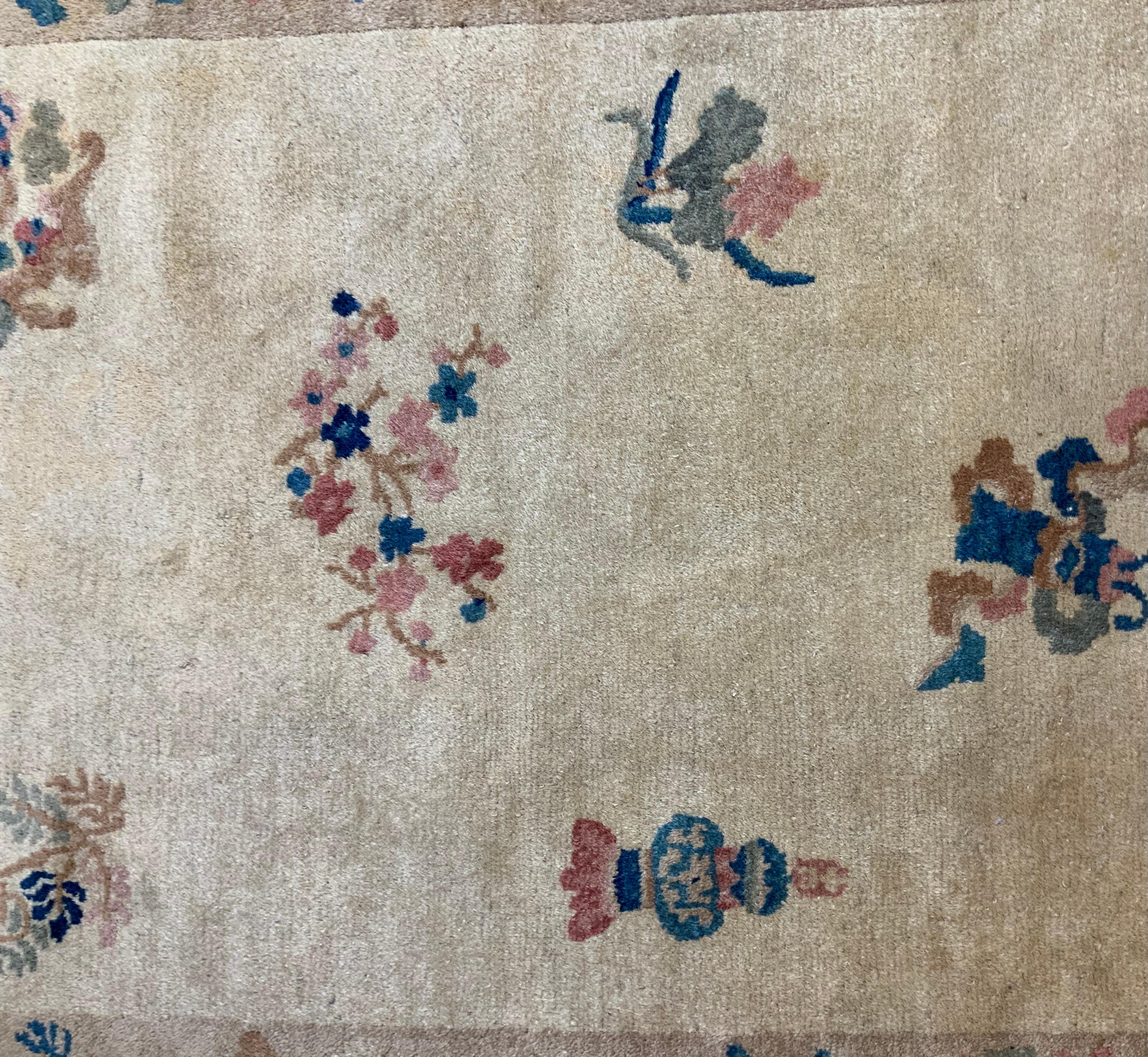 Wool Vintage Handwoven Chinese Rug