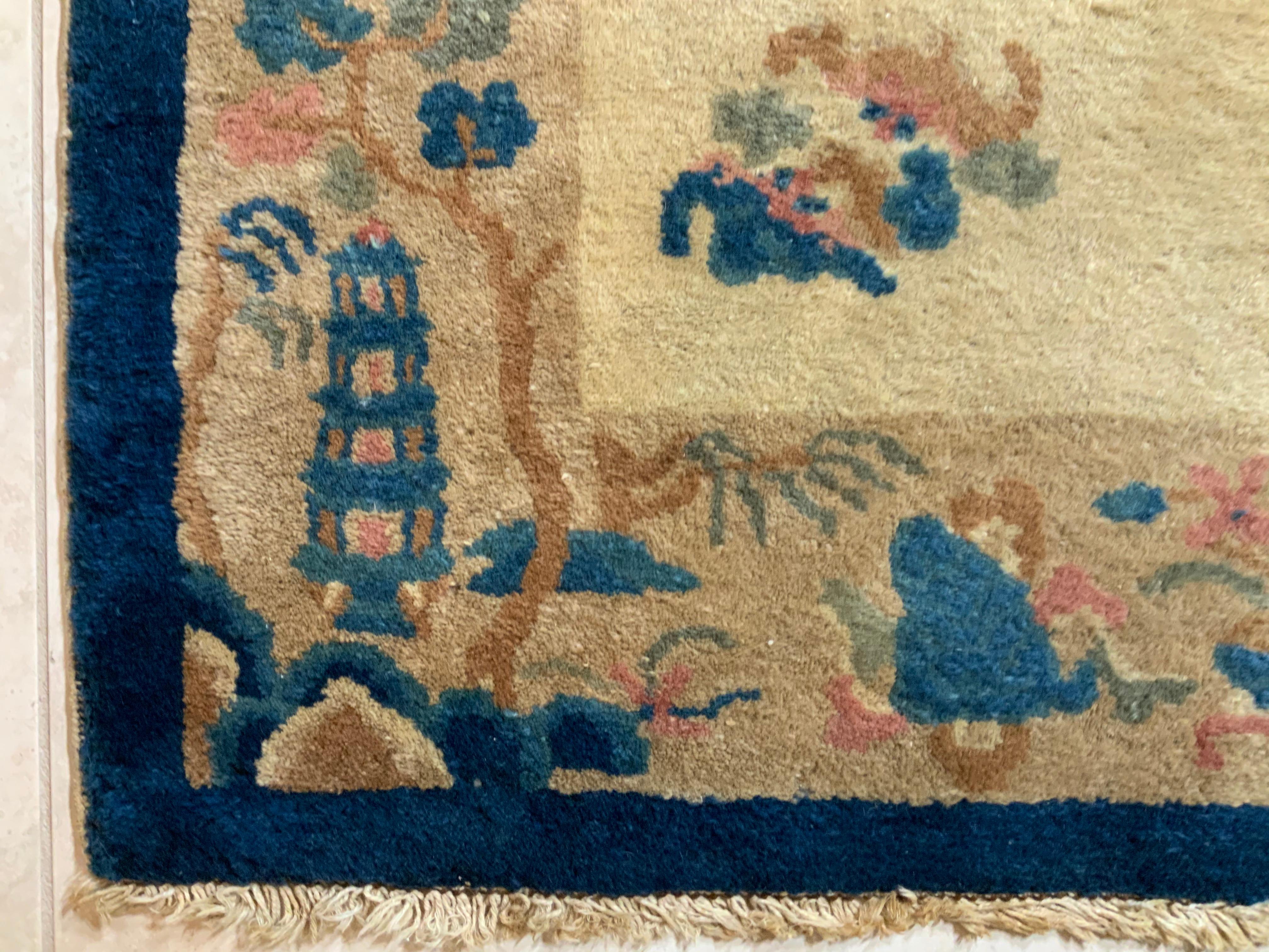 Vintage Handwoven Chinese Rug 3