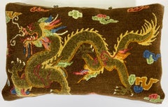 Vintage Hand-Woven Dragon Pillow