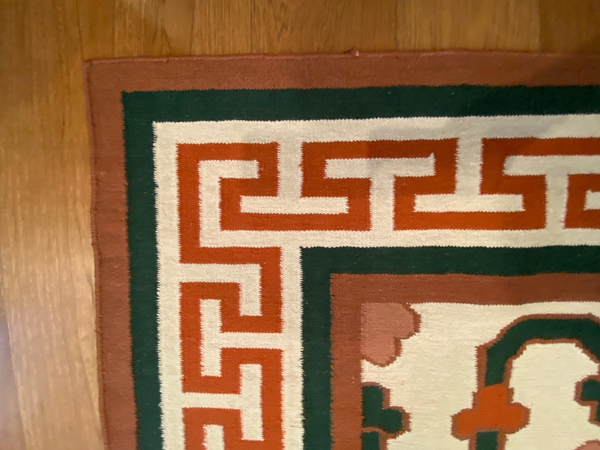 a greek woven rug