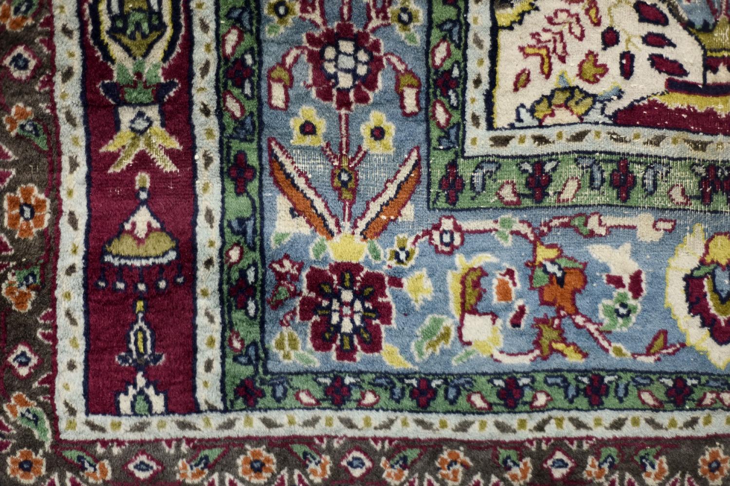 Vintage Hand-Woven Middle Eastern Oriental Baluch Prayer Rug, 1960s For Sale 7