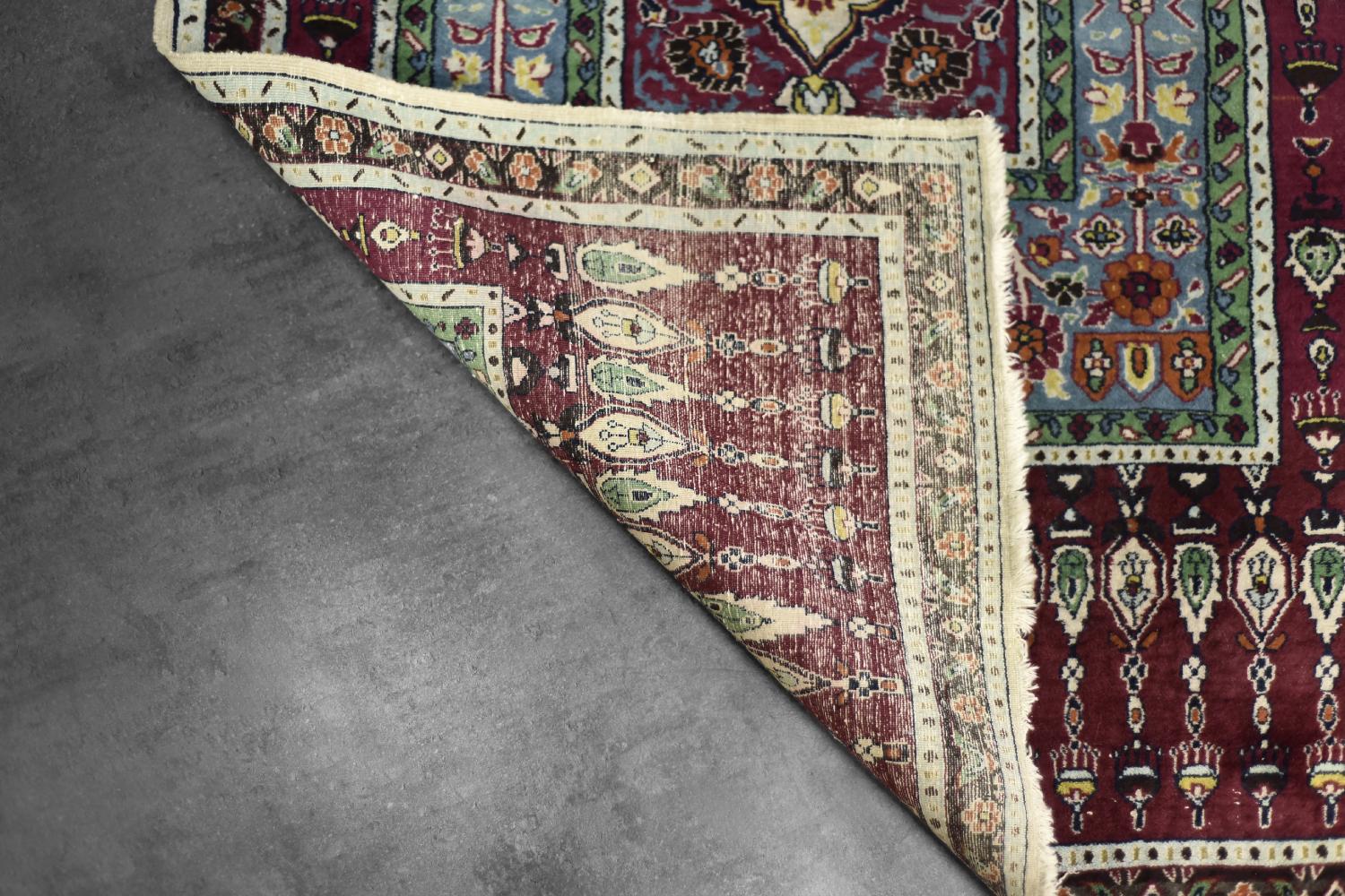 Vintage Hand-Woven Middle Eastern Oriental Baluch Prayer Rug, 1960s For Sale 9