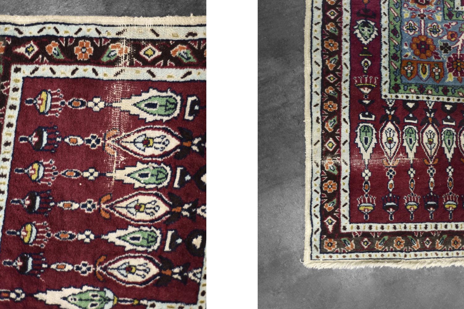 Wool Vintage Hand-Woven Middle Eastern Oriental Baluch Prayer Rug, 1960s For Sale