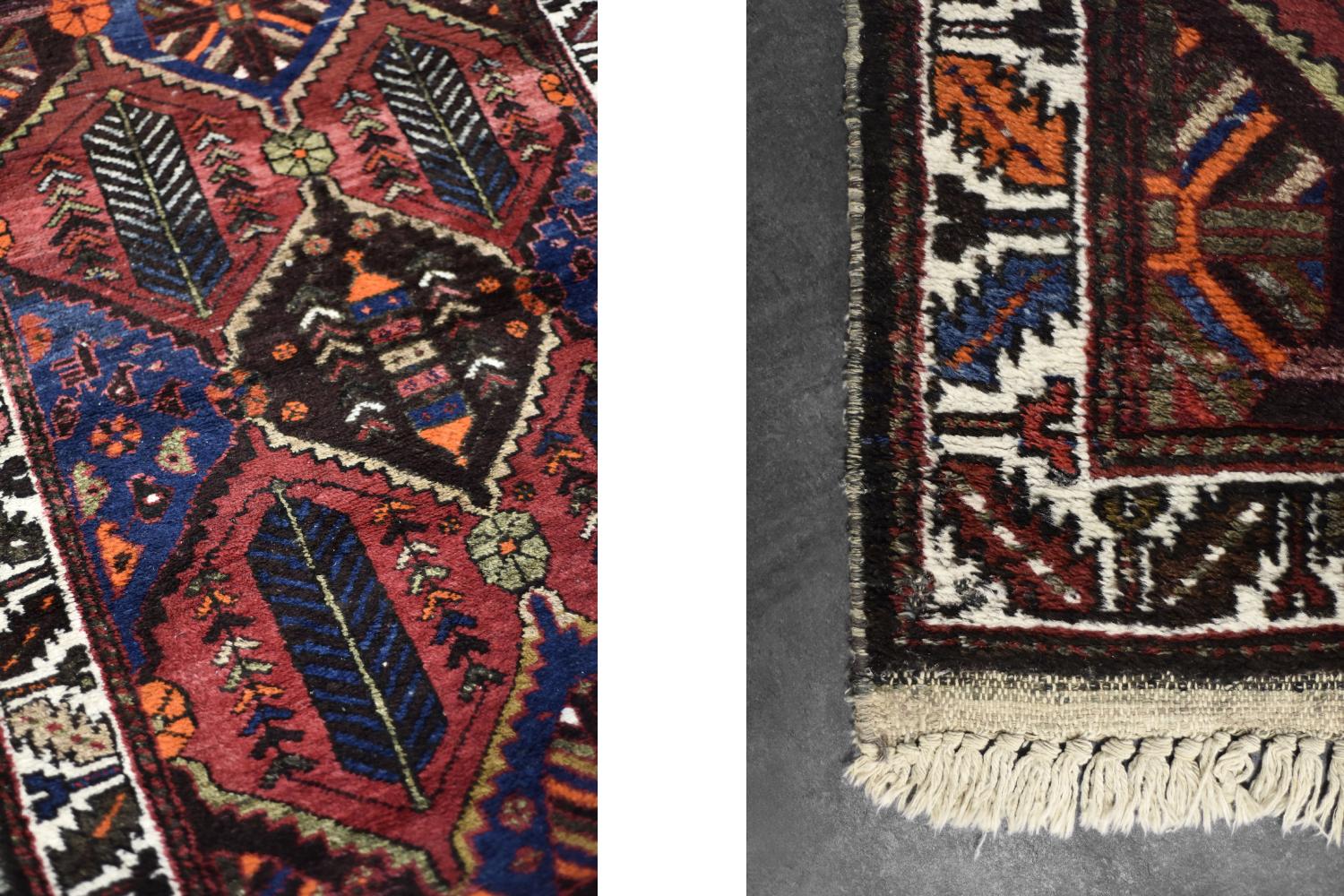 Handgewebter orientalischer Hamadan-Teppich aus dem Nahen Osten, 1960er Jahre, Vintage im Angebot 8