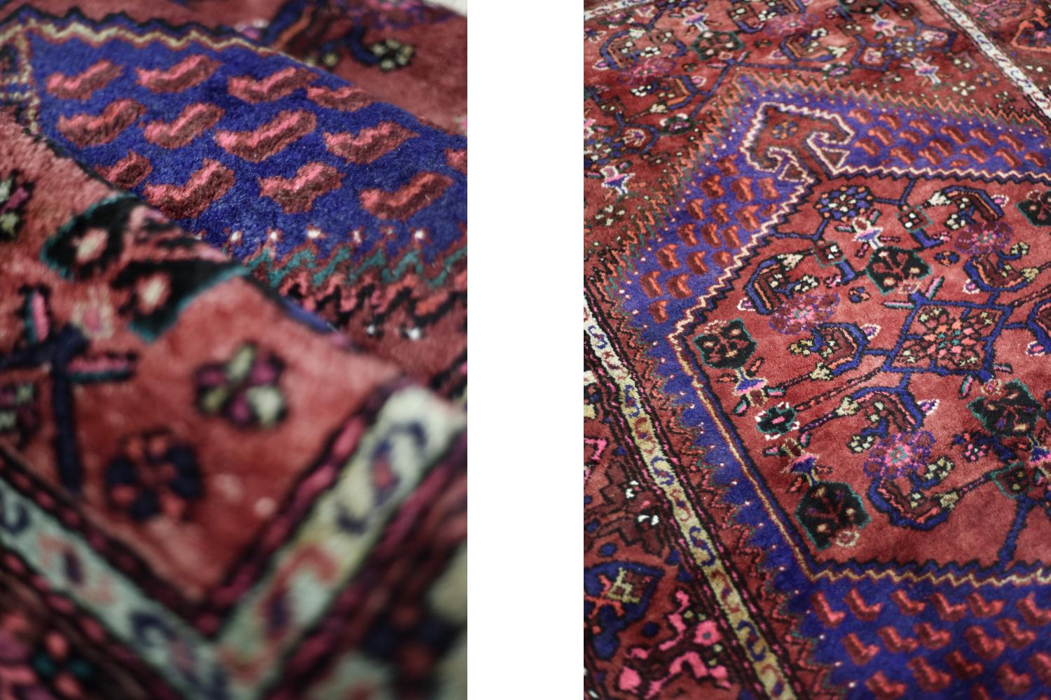 Persian Vintage Hand-Woven Middle Eastern Oriental Hamadan Rug, 1960s For Sale