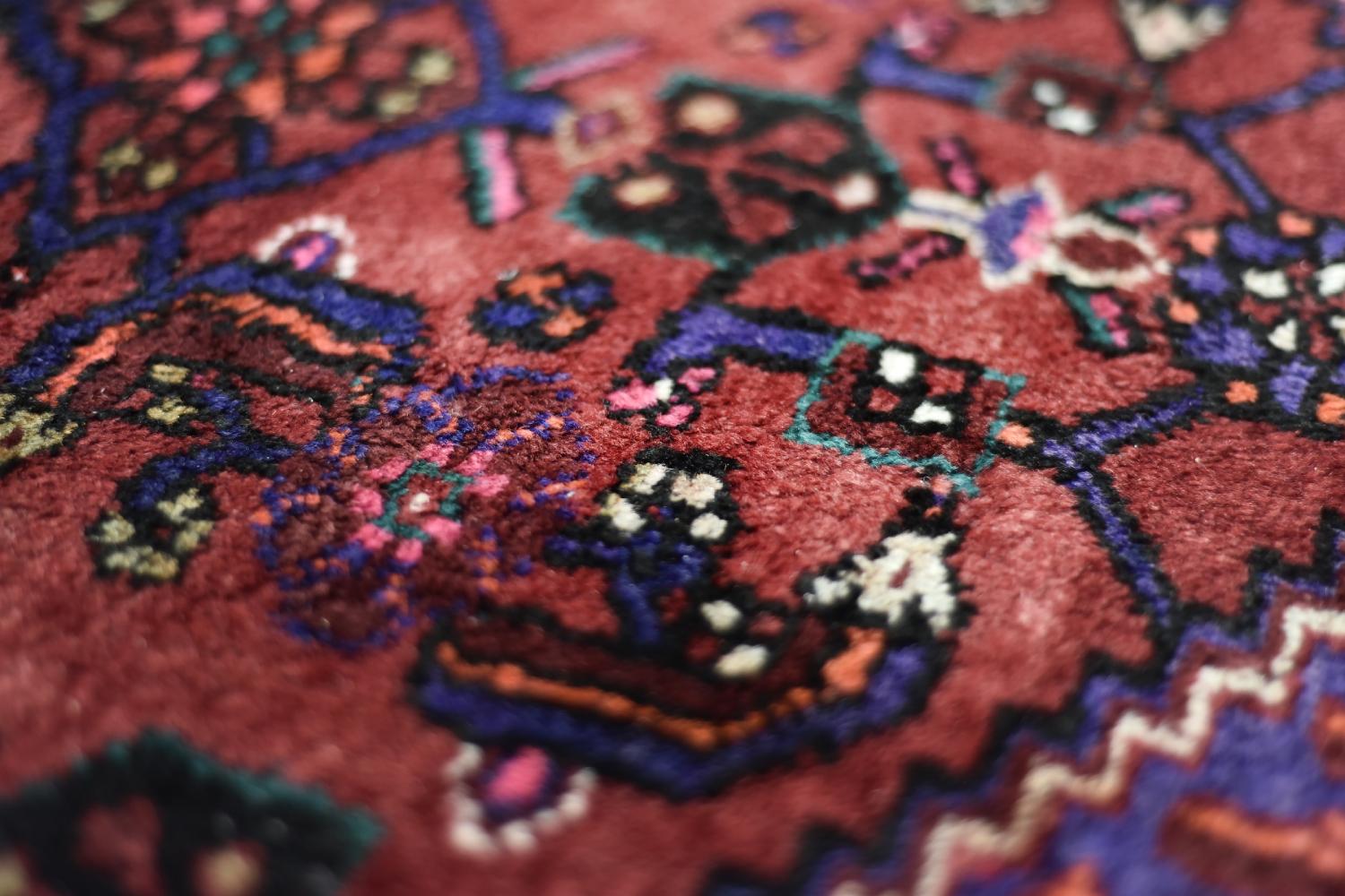 Vintage Hand-Woven Middle Eastern Oriental Hamadan Rug, 1960s For Sale 1