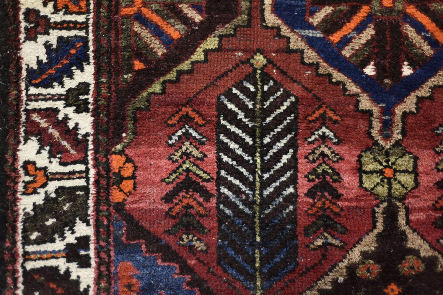 Handgewebter orientalischer Hamadan-Teppich aus dem Nahen Osten, 1960er Jahre, Vintage im Angebot 1