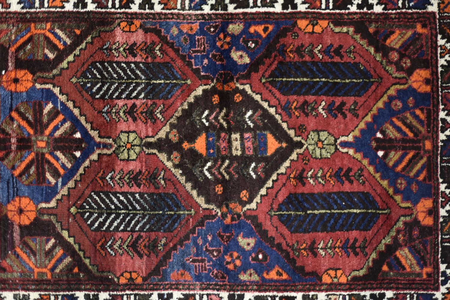 Handgewebter orientalischer Hamadan-Teppich aus dem Nahen Osten, 1960er Jahre, Vintage im Angebot 2