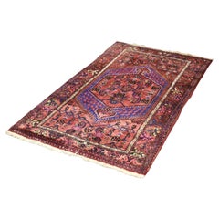 Vintage Hand-Woven Middle Eastern Oriental Hamadan Rug, 1960s