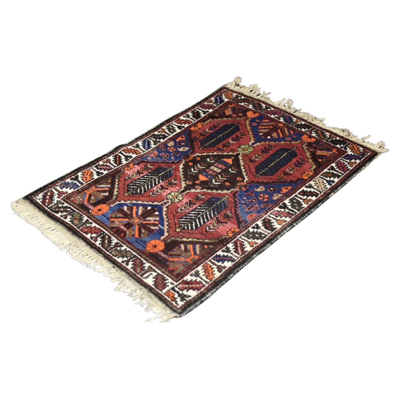 Handgewebter orientalischer Hamadan-Teppich aus dem Nahen Osten, 1960er Jahre, Vintage
