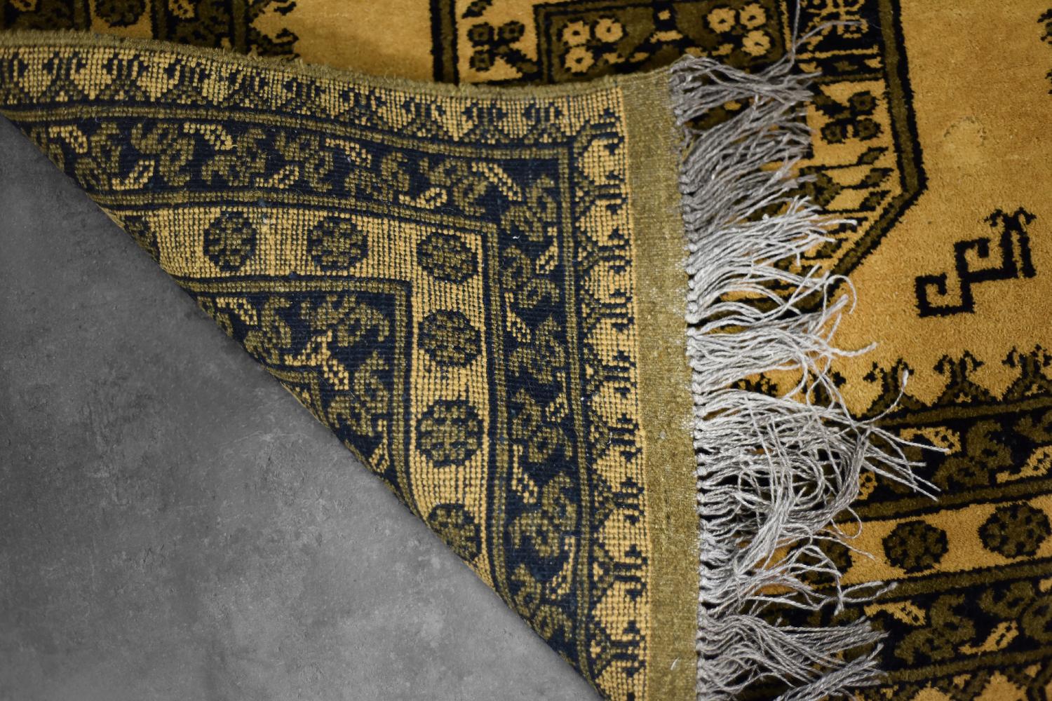 Vintage Hand-Woven Oriental Afghan Gold Ersari Rug, 1930s en vente 8