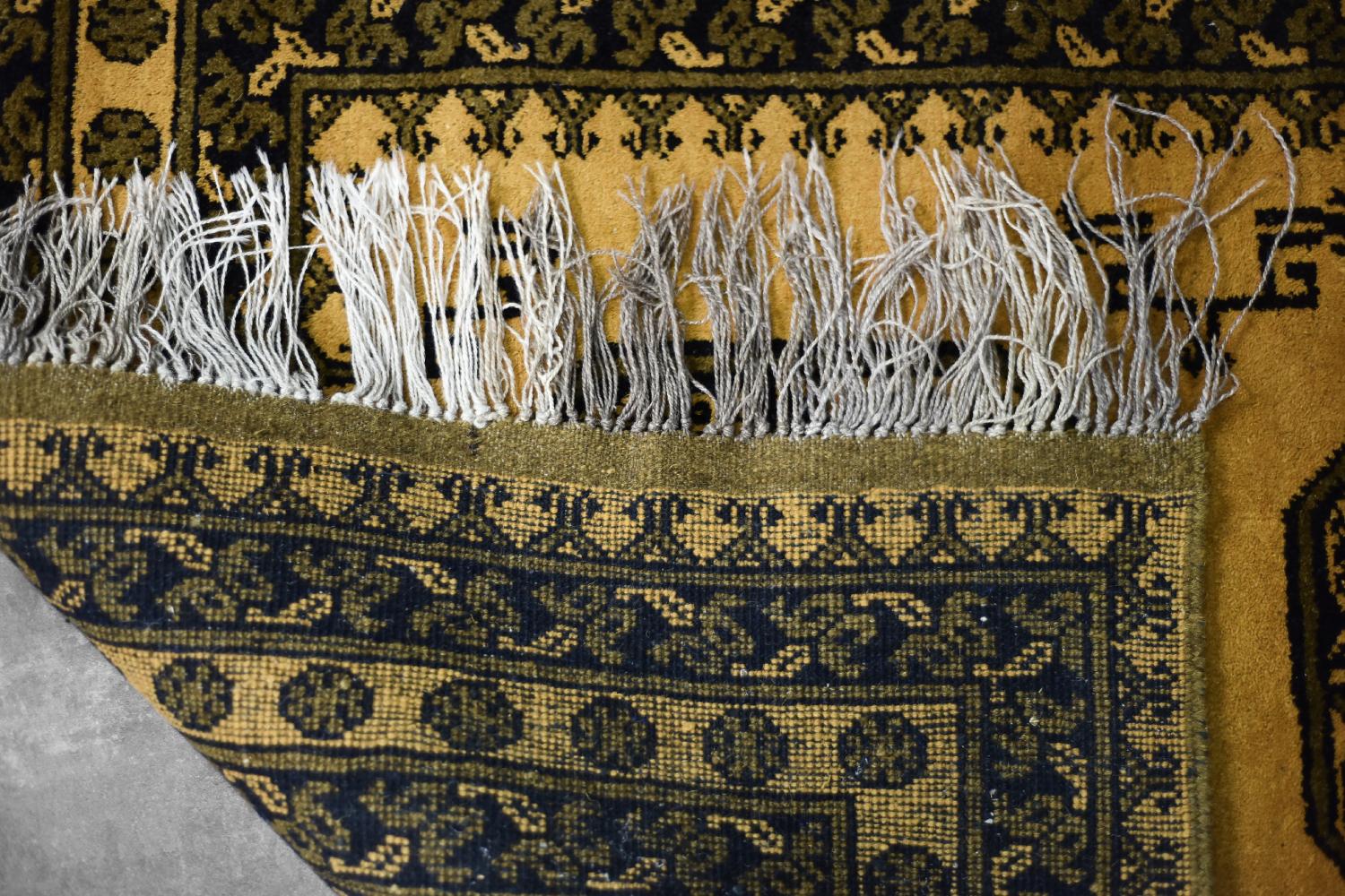 Vintage Hand-Woven Oriental Afghan Gold Ersari Rug, 1930s en vente 9