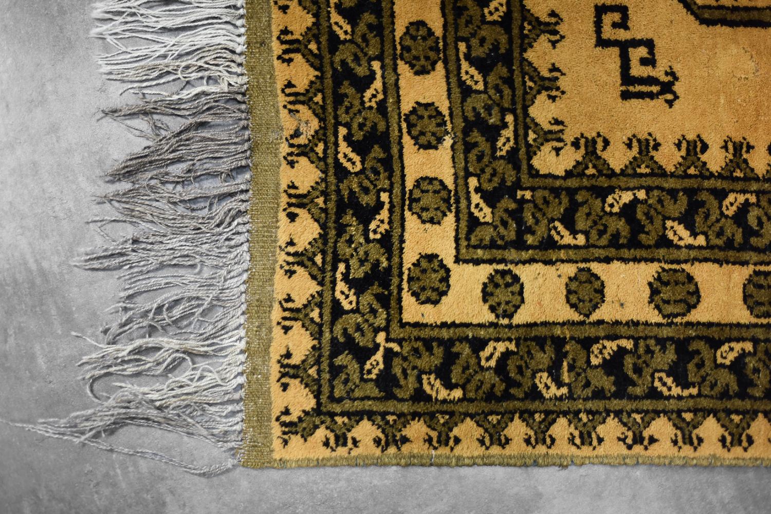 Autre Vintage Hand-Woven Oriental Afghan Gold Ersari Rug, 1930s en vente