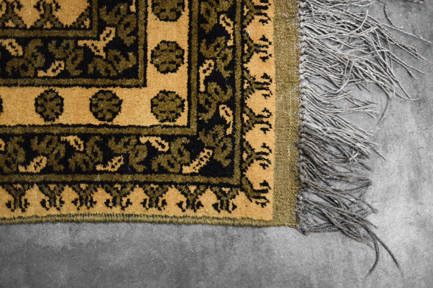Milieu du XXe siècle Vintage Hand-Woven Oriental Afghan Gold Ersari Rug, 1930s en vente