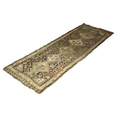 Vintage Hand-Woven Oriental Long Nomadic Qashqai Rug, 1920s