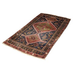 Handgewebter orientalischer Nomaden-Shiraz Qashqai-Teppich mit Stammesmotiven, Vintage, 1940er Jahre