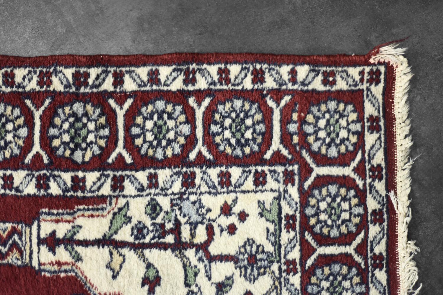 Wool Vintage Hand-Woven Oriental Pakistani Mihrab Prayer Rug, 1960s For Sale