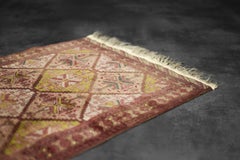 Vintage Hand-Woven Oriental Turkmen Ersari Rug, 1950s