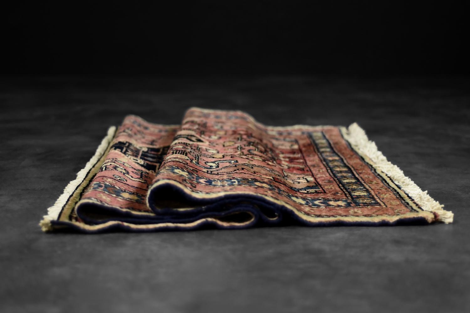 Vintage Hand-Woven Oriental Zanjan Hamadan Rug, Middle Eastern, 1960s For Sale 10
