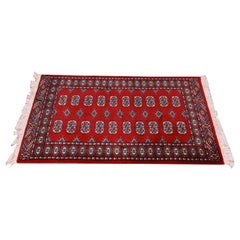 Vintage Hand-Woven Persian Bokhara Rug