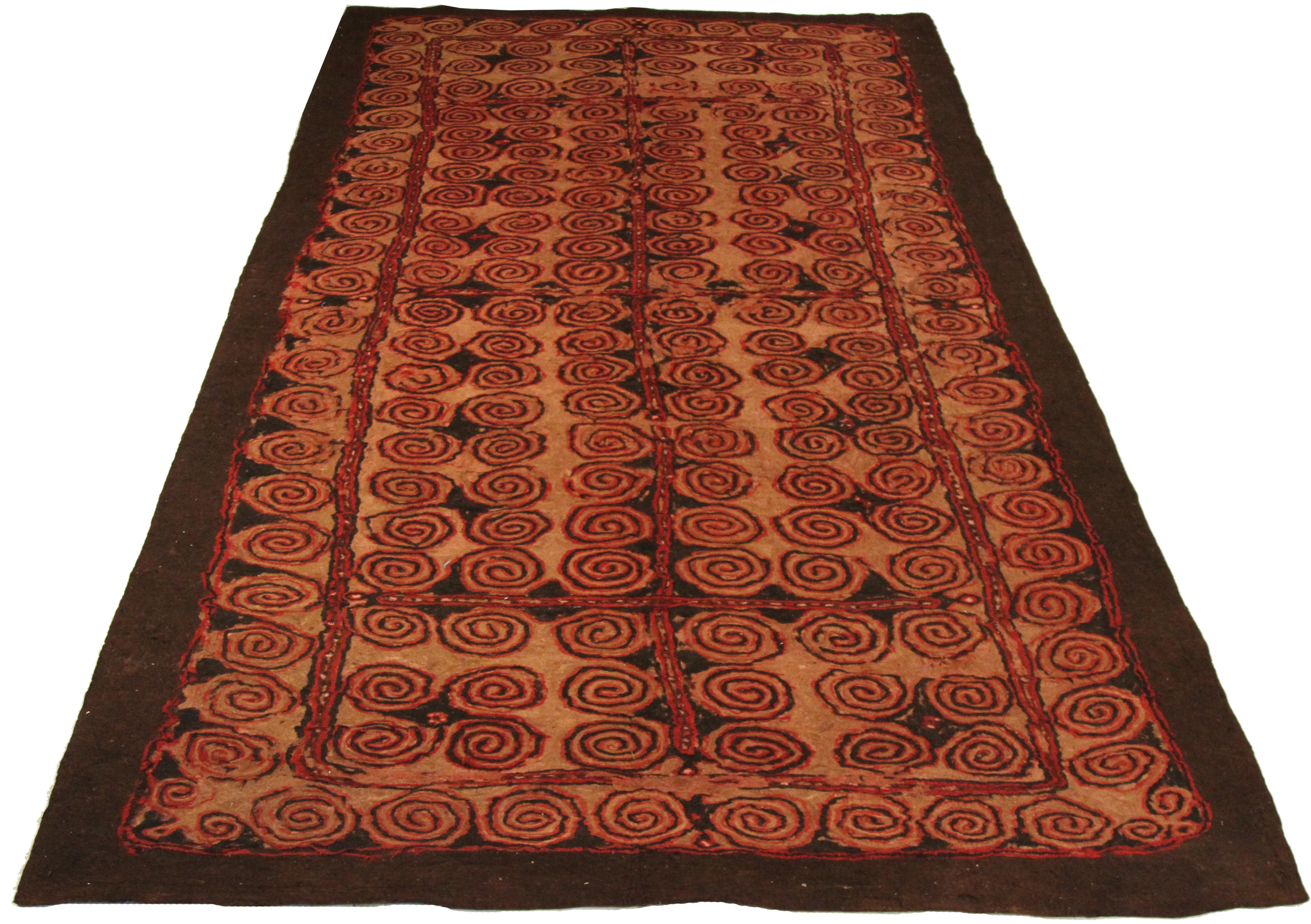 Vintage hand woven Persian rug made from fine wool and all-natural vegetable dyes that are safe for people and pets. This beautiful piece features simple patterns heavily influenced by nomadic lifestyle of different tribes in Iran. Nomad rugs are