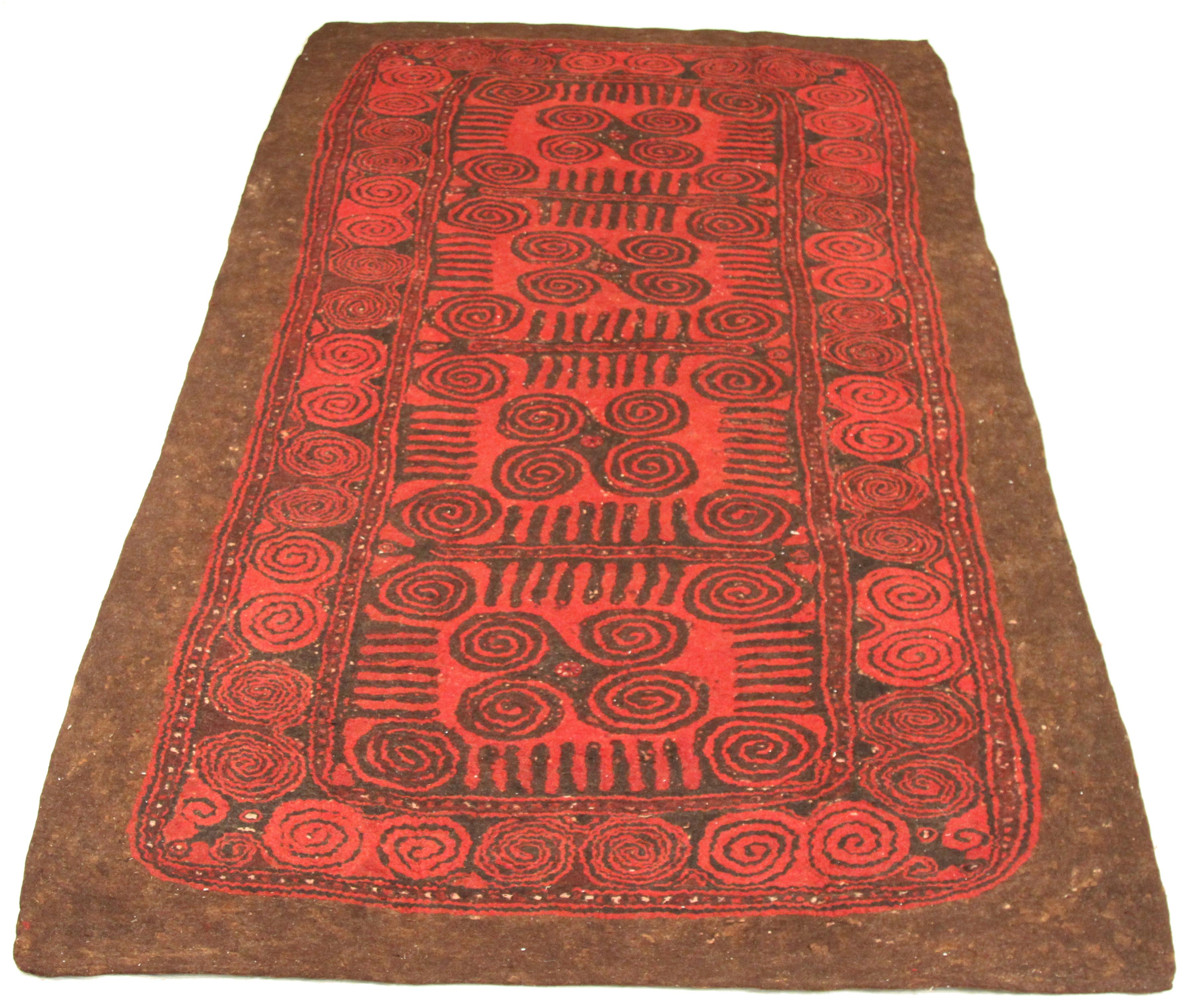Vintage hand woven Persian rug made from fine wool and all-natural vegetable dyes that are safe for people and pets. This beautiful piece features simple patterns heavily influenced by nomadic lifestyle of different tribes in Iran. Nomad rugs are