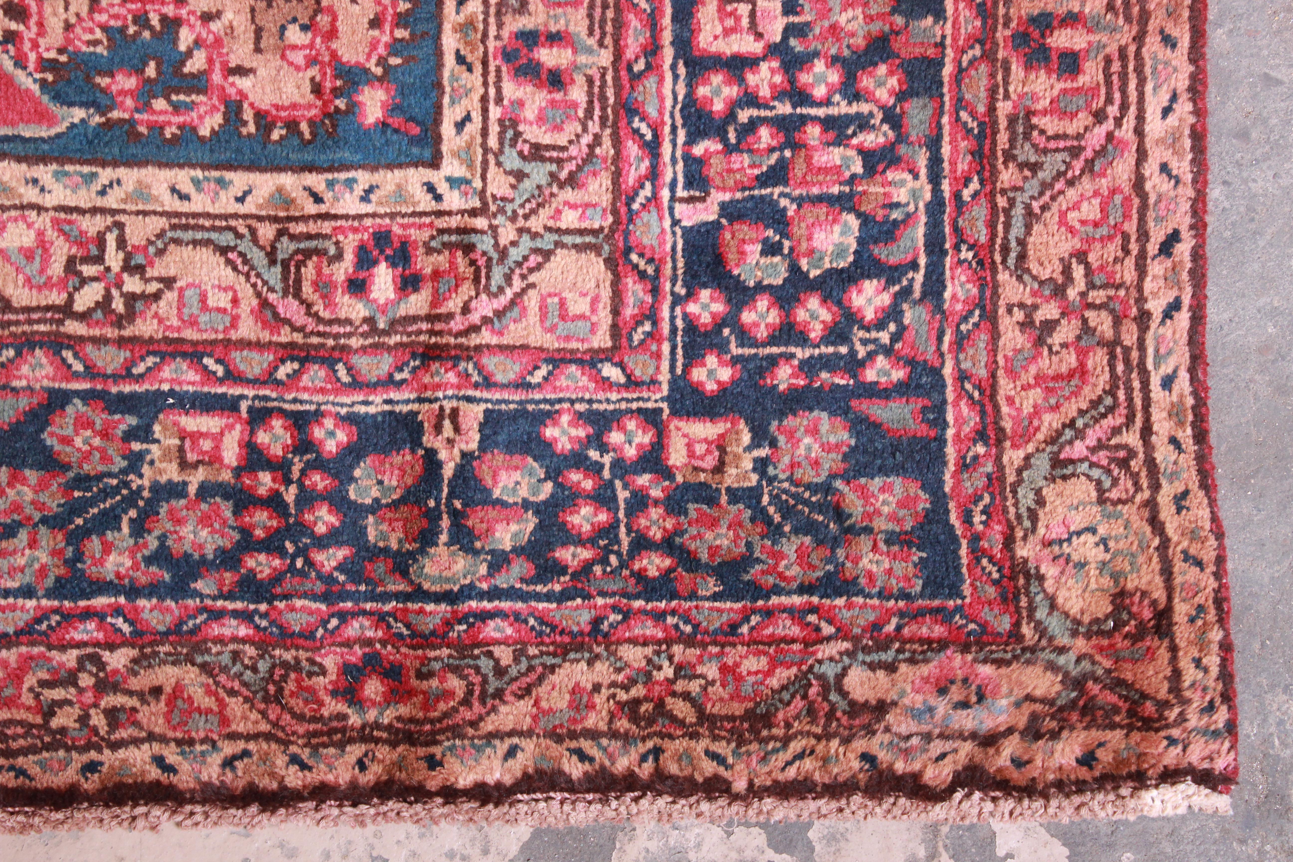 Asian Vintage Handwoven Persian Rug