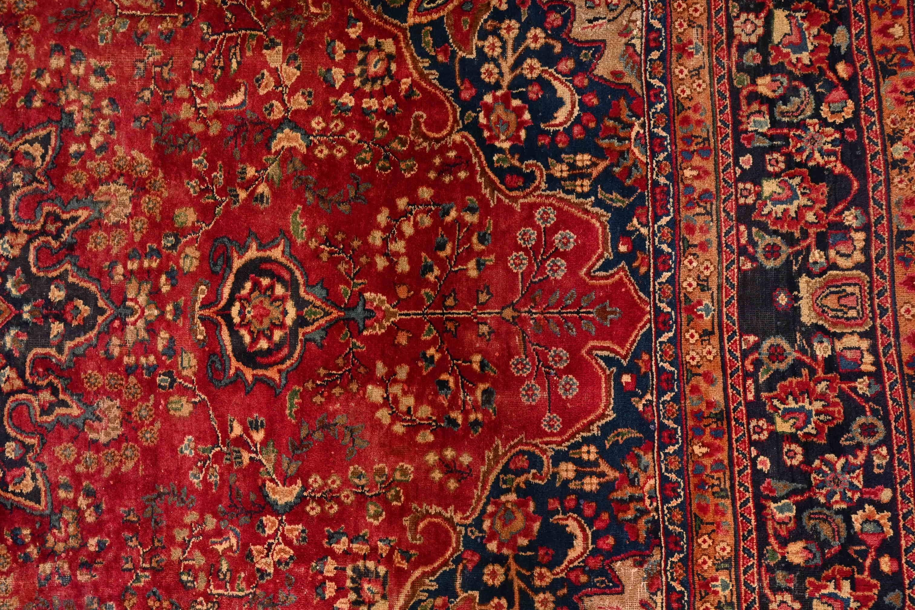 Tappeto persiano Tabriz Vintage tessuto a mano in lana per la stanza in vendita 1