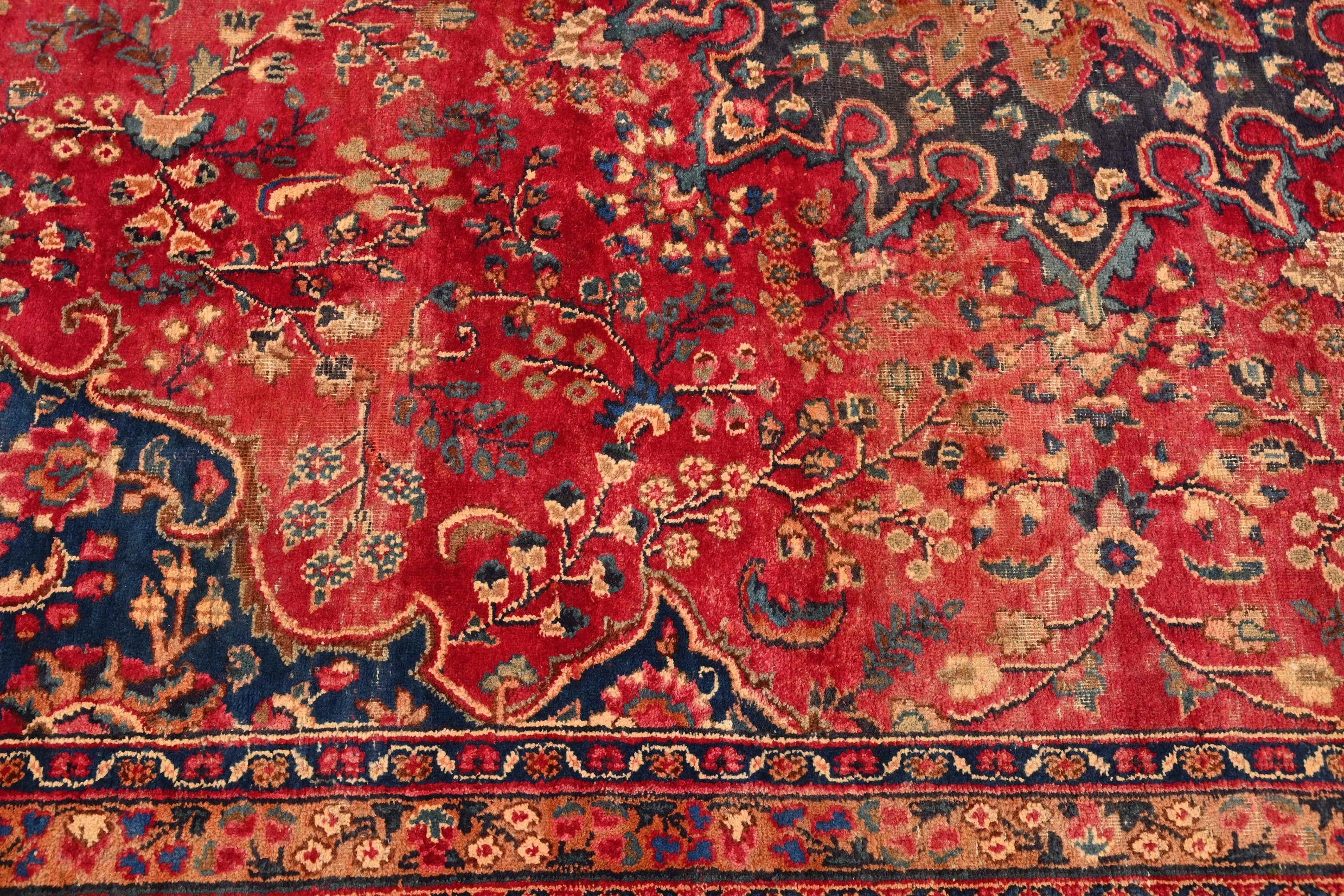 Tappeto persiano Tabriz Vintage tessuto a mano in lana per la stanza in vendita 2