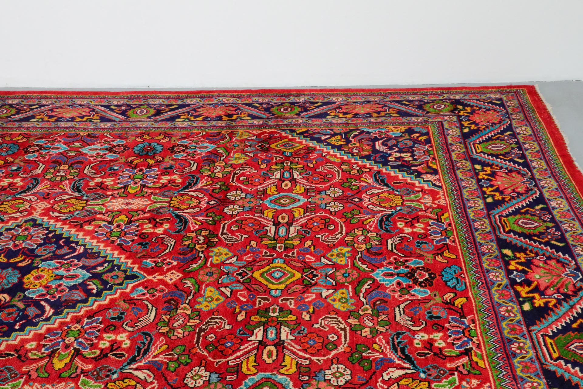 Tapis persan Tabriz tissé à la main, 10' x 13' en vente 3
