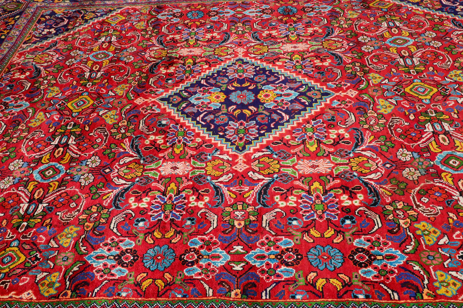 Tapis persan Tabriz tissé à la main, 10' x 13' en vente 11